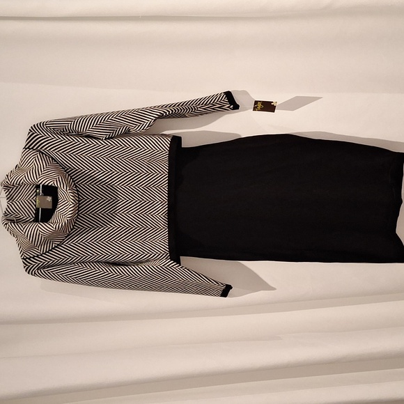 Taylor Dresses & Skirts - Taylor Black And White knit dress size XS